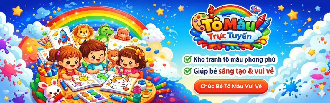 Banner đặt ở trang chủ website Tô Màu Trực Tuyến