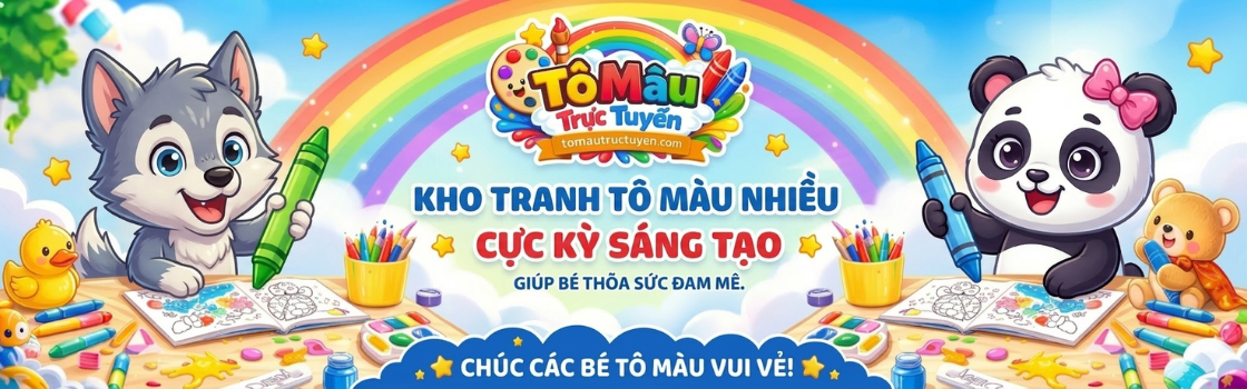 Banner Trang Tranh Tô Màu Nhiều