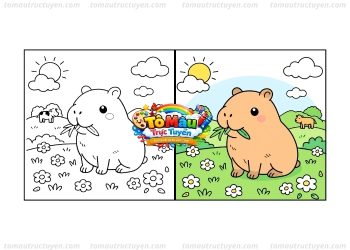 tô màu capybara