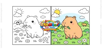 tô màu capybara