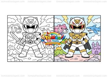 tô màu siêu nhân gao