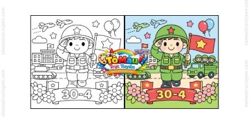 tranh tô màu 30/4