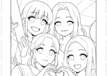 Tranh tô màu Blackpink chibi