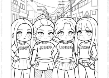 Tranh tô màu Blackpink cho bé