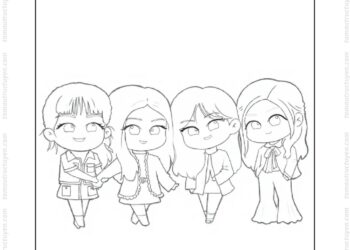 Tranh tô màu Blackpink dễ thương