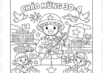 Tranh tô màu chiến thắng 30/4