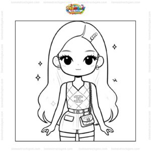 Tranh tô màu Jennie Blackpink Tranh tô màu Jennie Blackpink