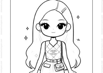 Tranh tô màu Jennie Blackpink