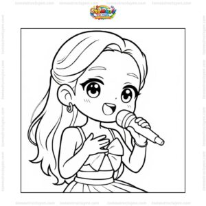 Tranh tô màu Jisoo Blackpink Tranh tô màu Jisoo Blackpink