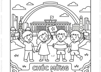 Tranh tô màu ngày thống nhất