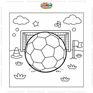 Tranh tô màu quả bóng đá