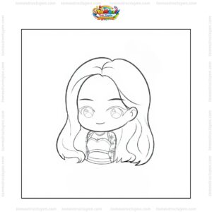 Tranh tô màu Rosé Blackpink Tranh tô màu Rosé Blackpink