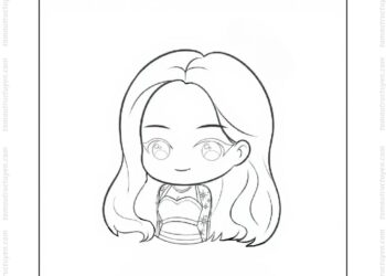 Tranh tô màu Rosé Blackpink