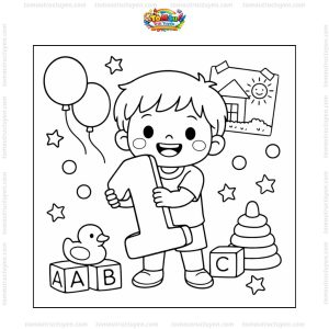 Tranh tô màu số 1 mẫu giáo