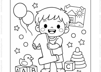Tranh tô màu số 1 mẫu giáo