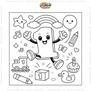 Tranh tô màu số 1 vui nhộn