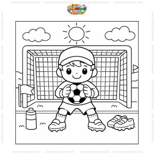 Tranh tô màu thủ môn bóng đá