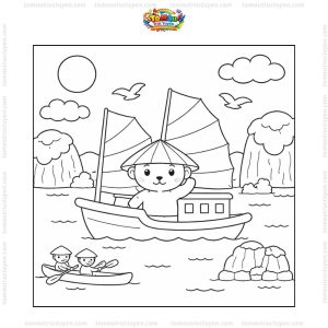 Tranh tô màu Vịnh Hạ Long đẹp